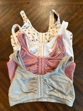 Fruit of the Loom Front Closure Bralette Lot of 4 – Size 36 Recovery | Post-Op